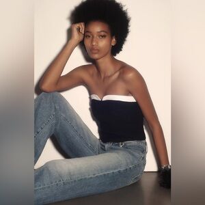 NWT Size S - Maeve Strapless Peekaboo Top